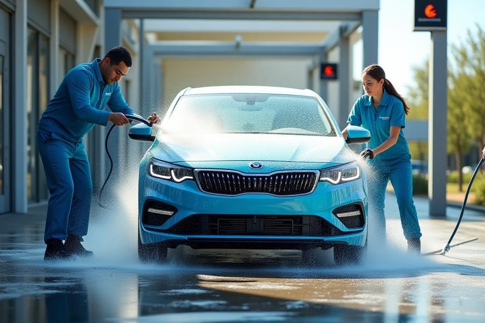 Équipe AquaPro Lavage à l'œuvre