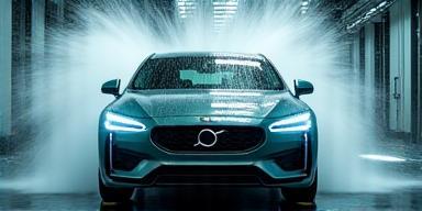 Voiture sous tunnel de lavage automatisé
